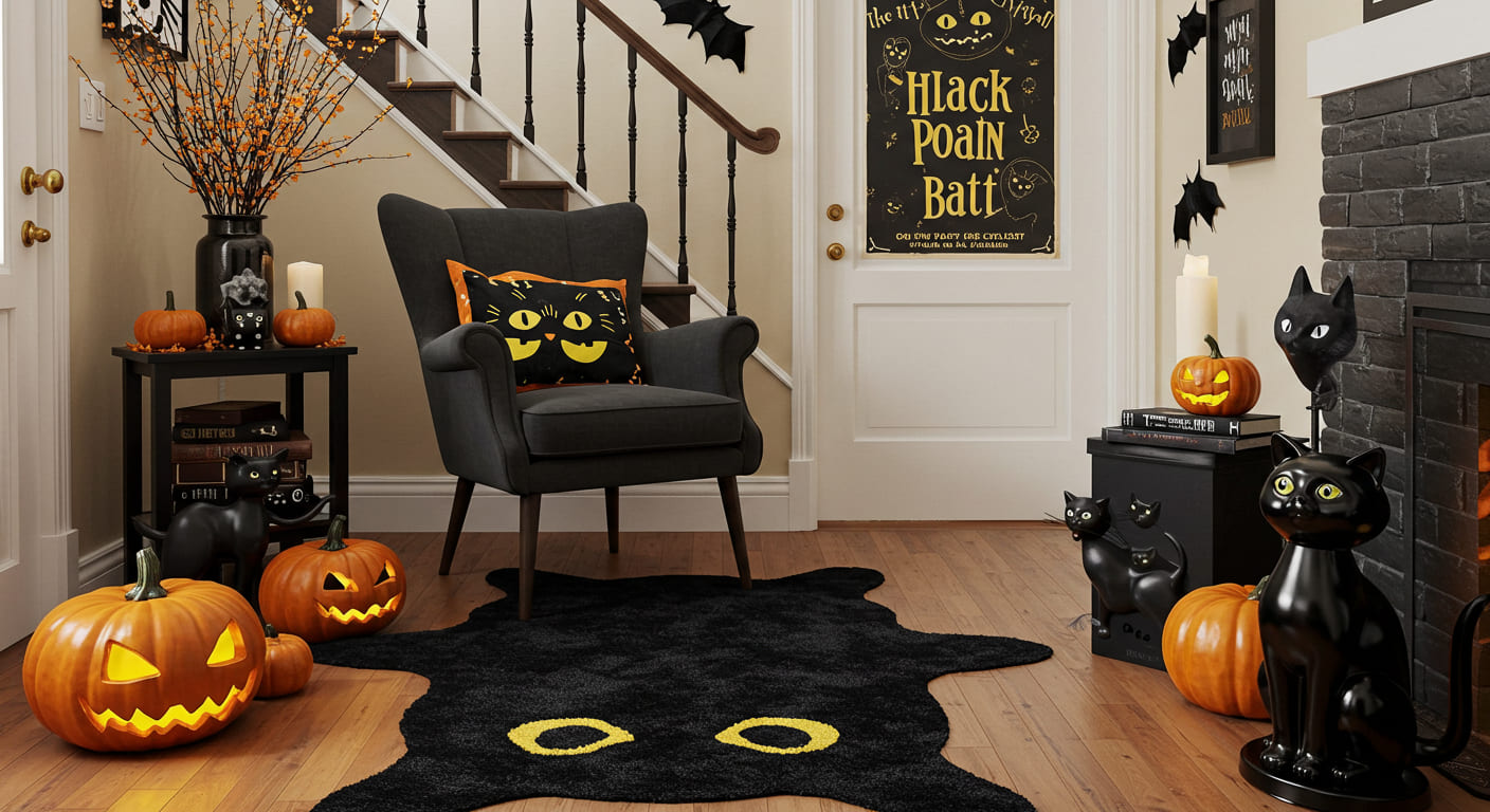12 Cute Black Cat Halloween Decor Ideas