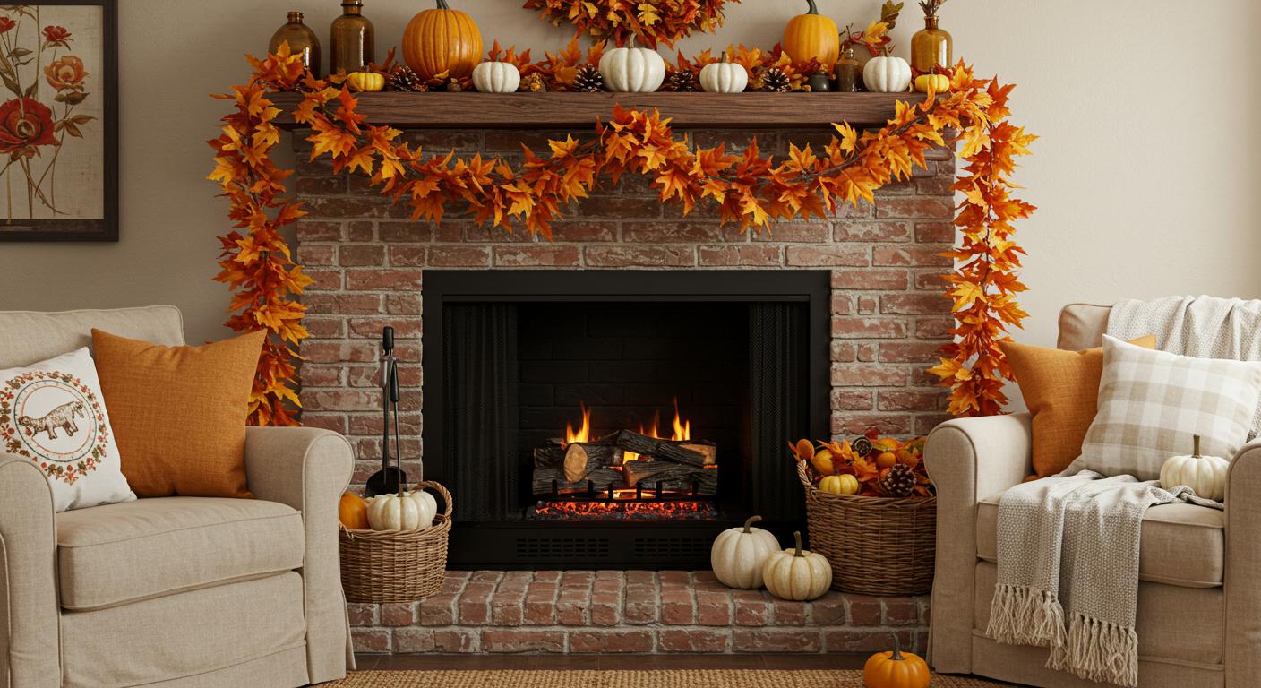 15 Cozy Fall Fireplace Decor Ideas