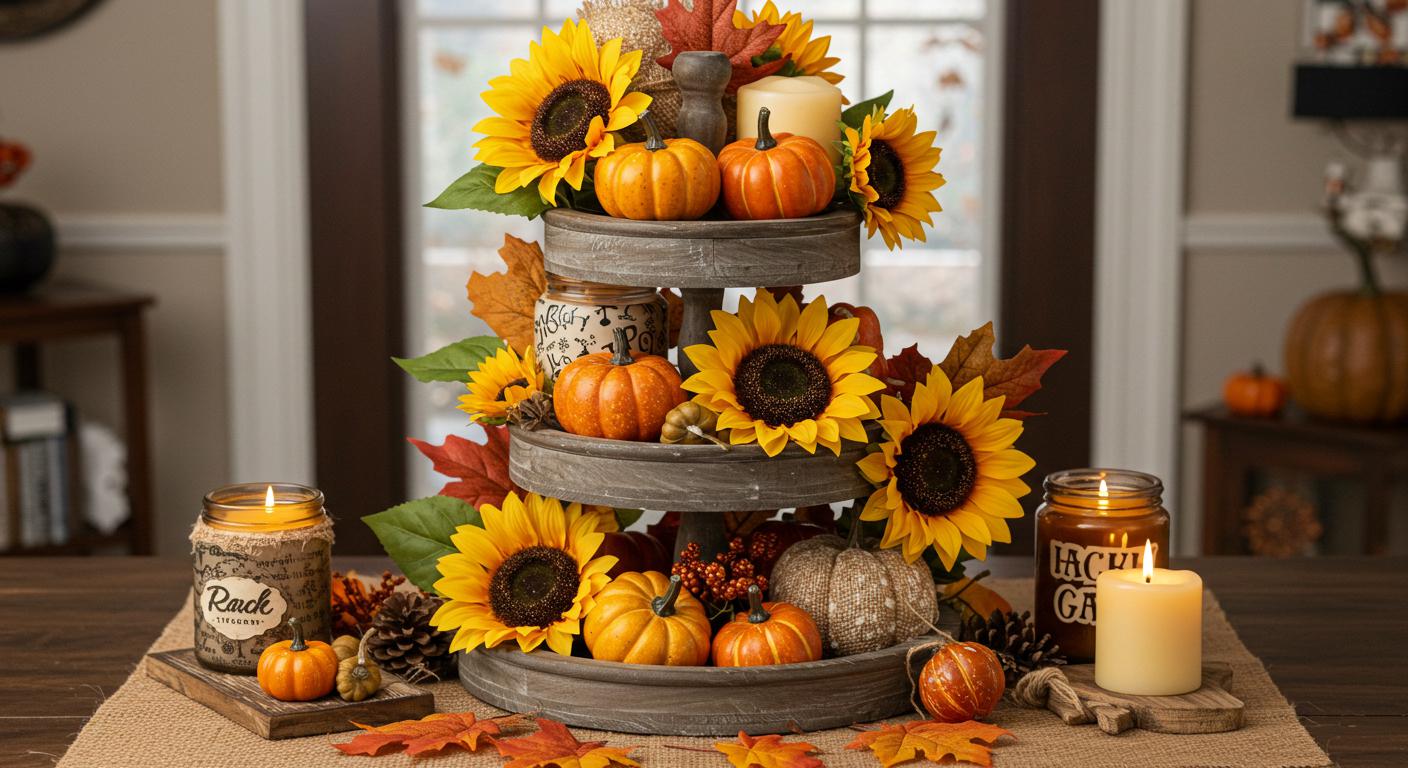 15 Stunning Fall Tiered Tray Ideas