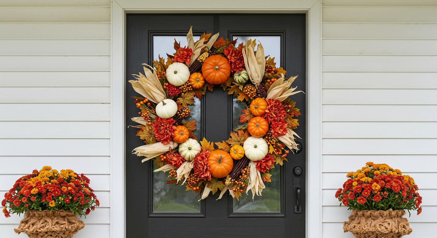 15 Charming Fall Wreath Ideas for Your Farmhouse Front Door