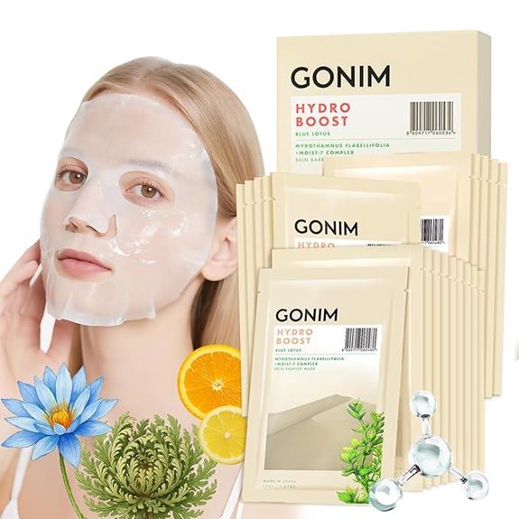 GONIM Korean Hydrating Face Masks with Hyaluronic Acid