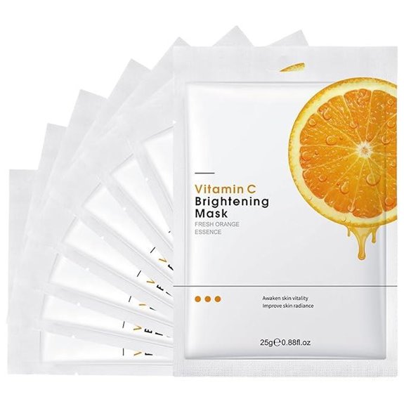 Vitamin C Hydrating & Brightening Sheet Face Masks (8)